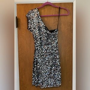One Shoulder Sequin Dress
